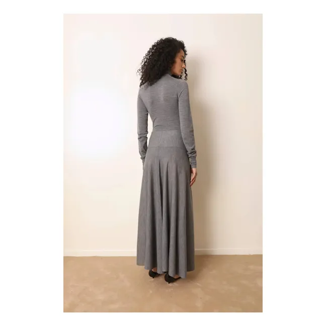 Jupe Cascade Laine | Gris