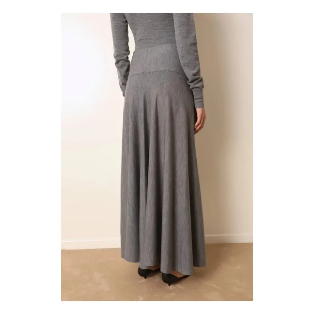 Jupe Cascade Laine | Gris