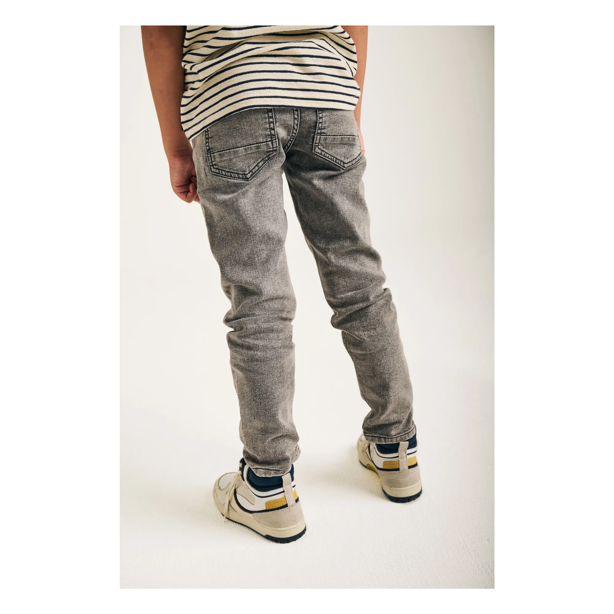 Jean Relaxed Jacob | Denim gris- Image produit n°0