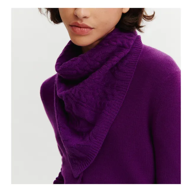 Foulard Triangle Sacha Cachemire | Violet