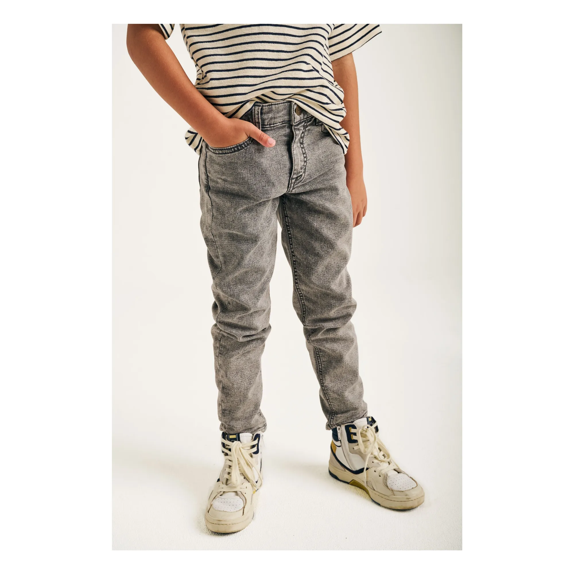Jean Relaxed Jacob | Denim gris- Image produit n°4