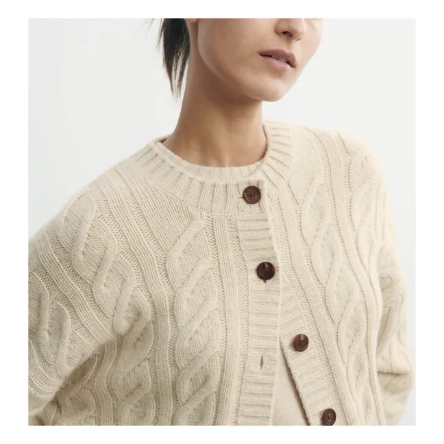 Cardigan À Torsades Cachemire | Avoine