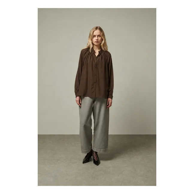 Blouse Paxos Soie | Marron