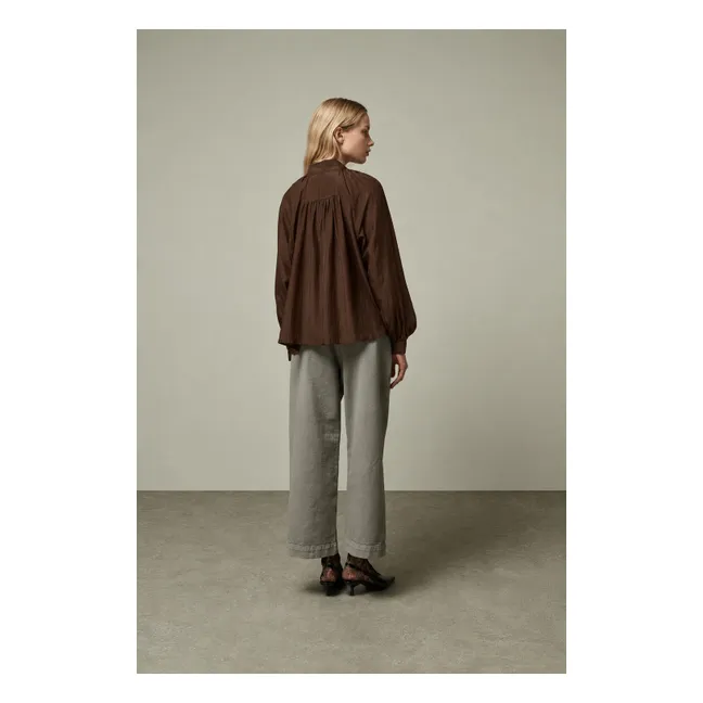 Blouse Paxos Soie | Marron