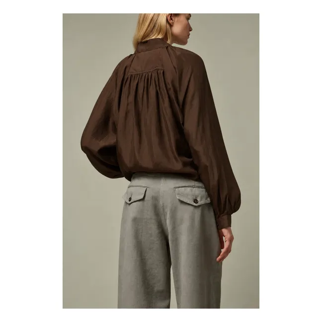 Blouse Paxos Soie | Marron
