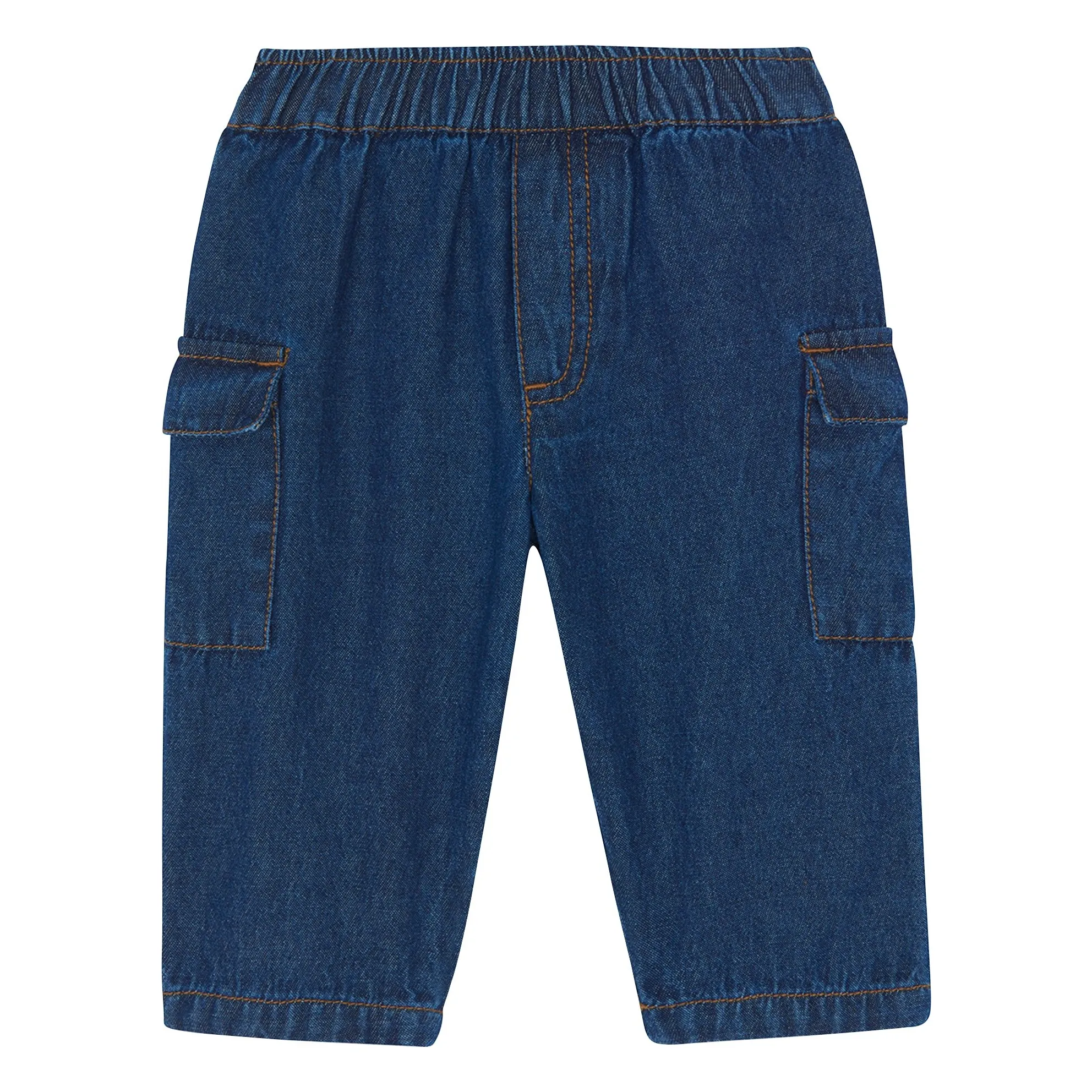 Bonton Blue Frog Chambray Pants