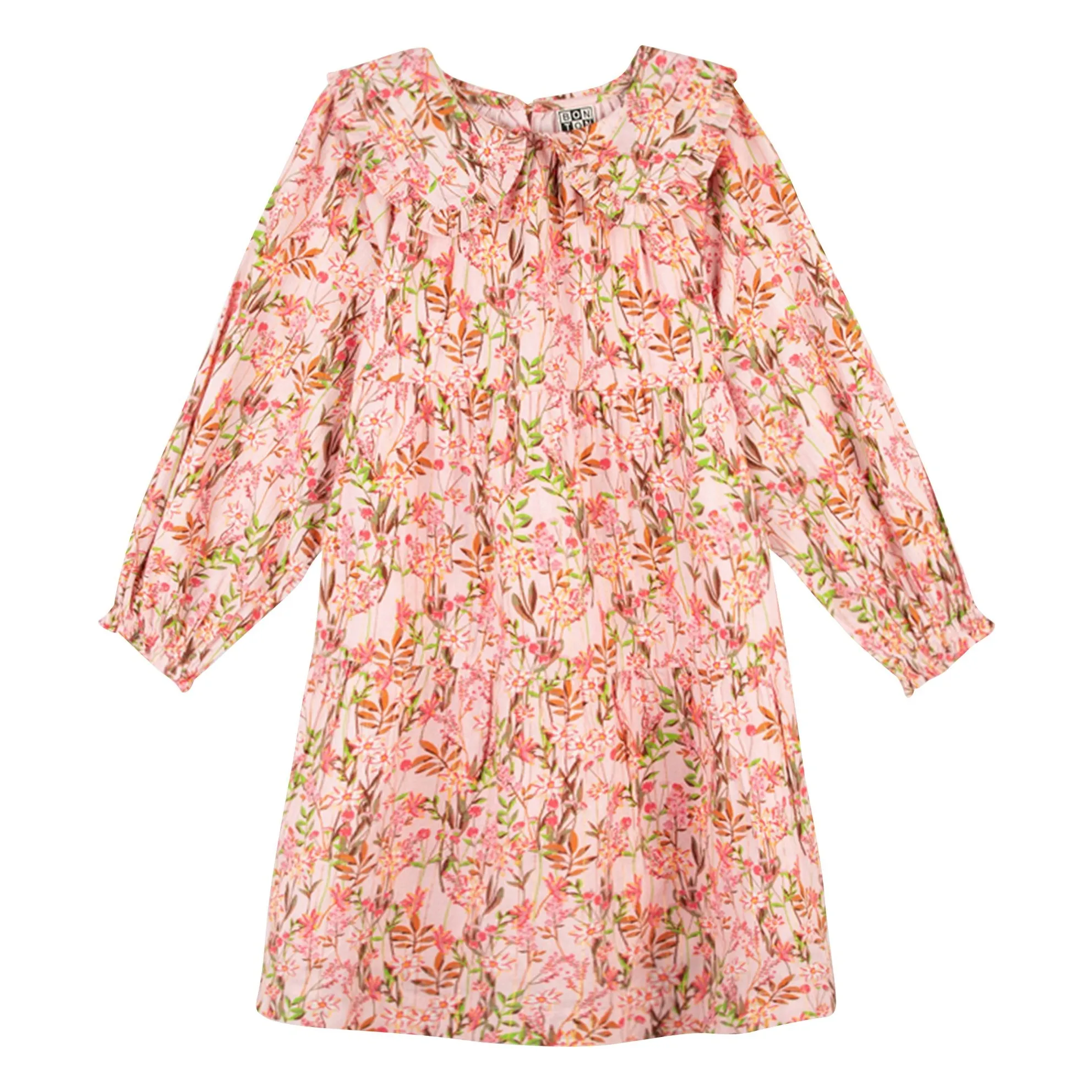 Bonton Pink Jolie Lurex Flower Dress