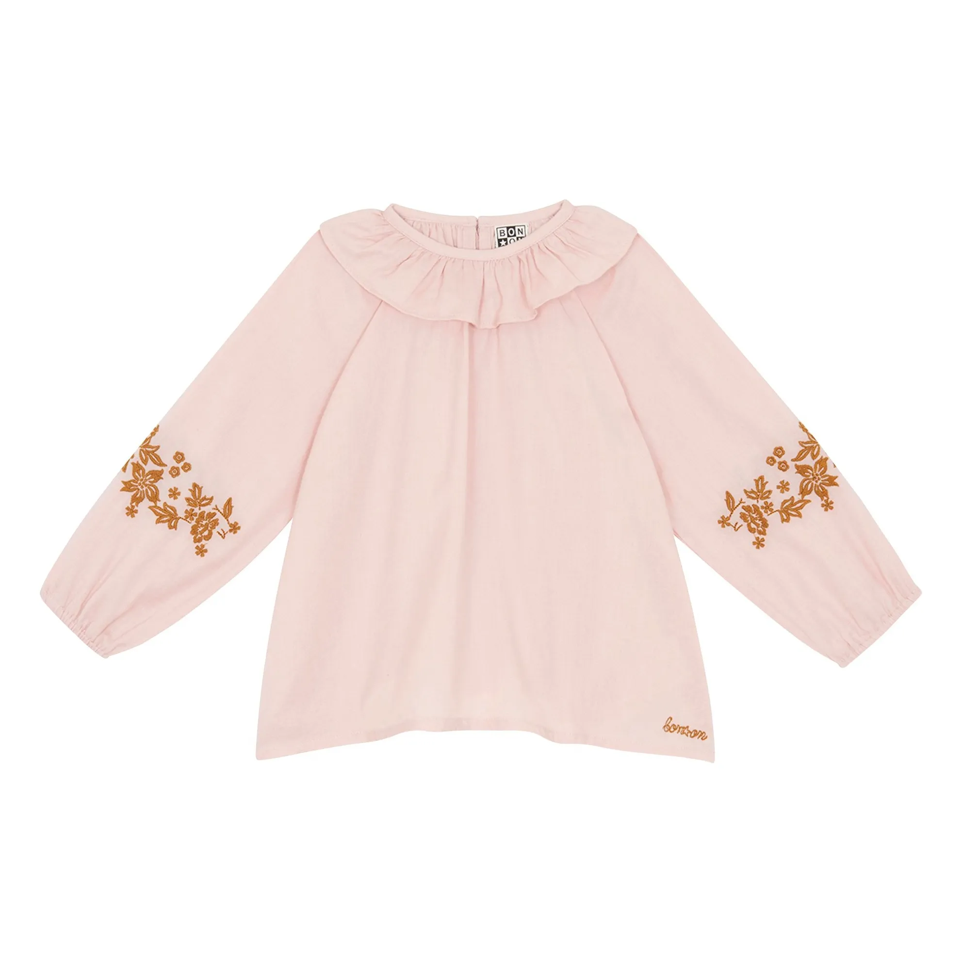 Bonton Pink Hugoline Blouse Frill Collar