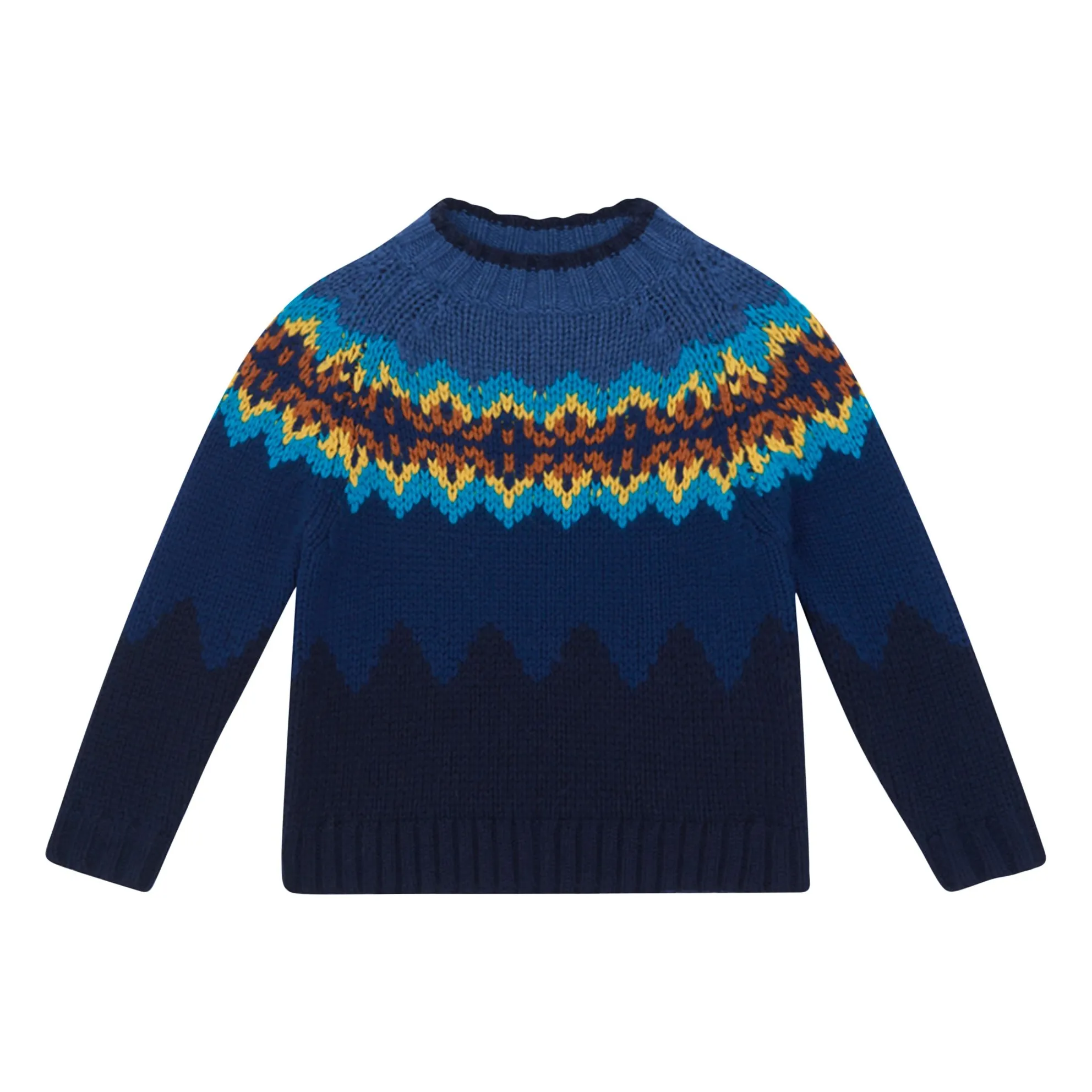 Bonton Navy Blue Joris Jacquard Sweater