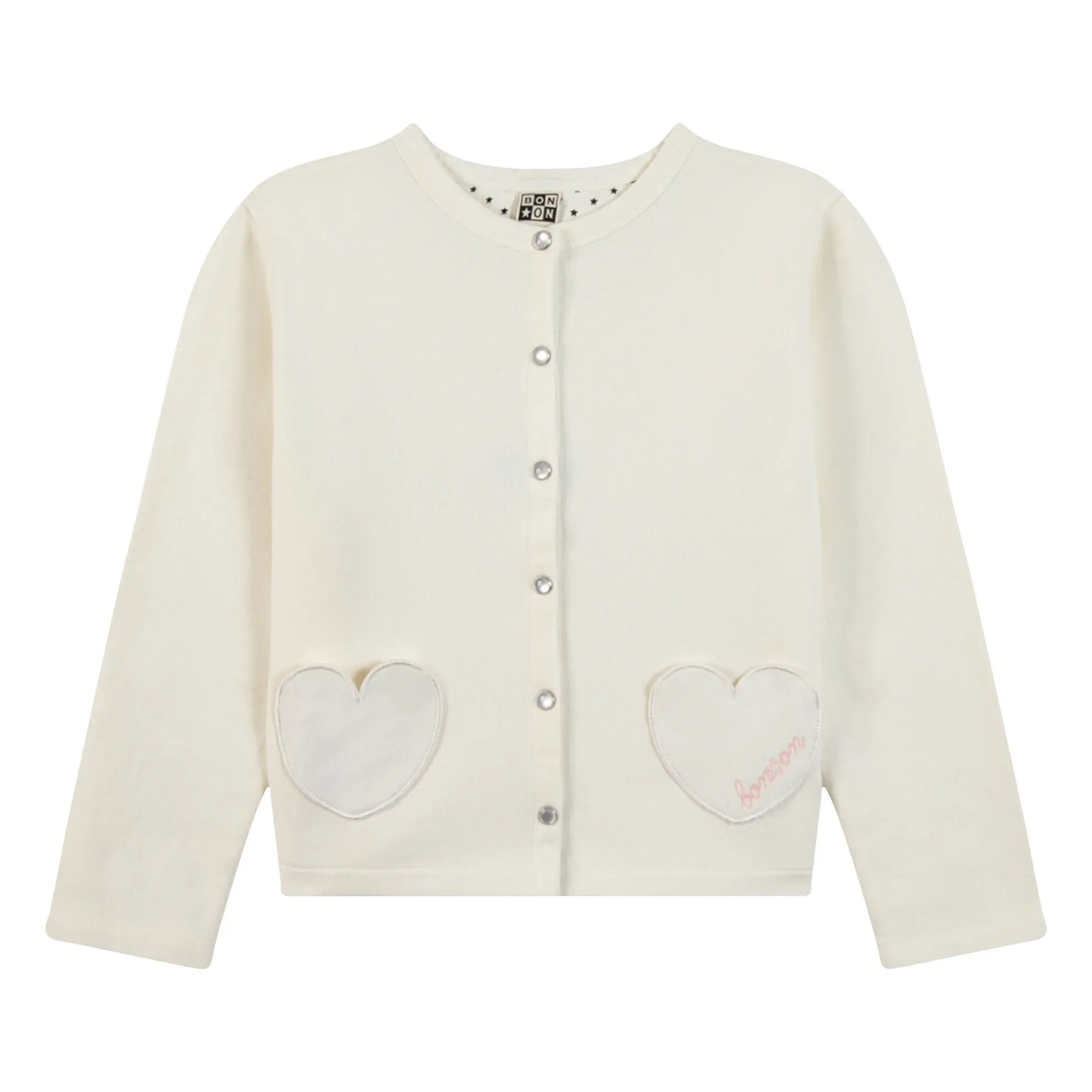 Bonton Ecru Sister Hearts Cardigan