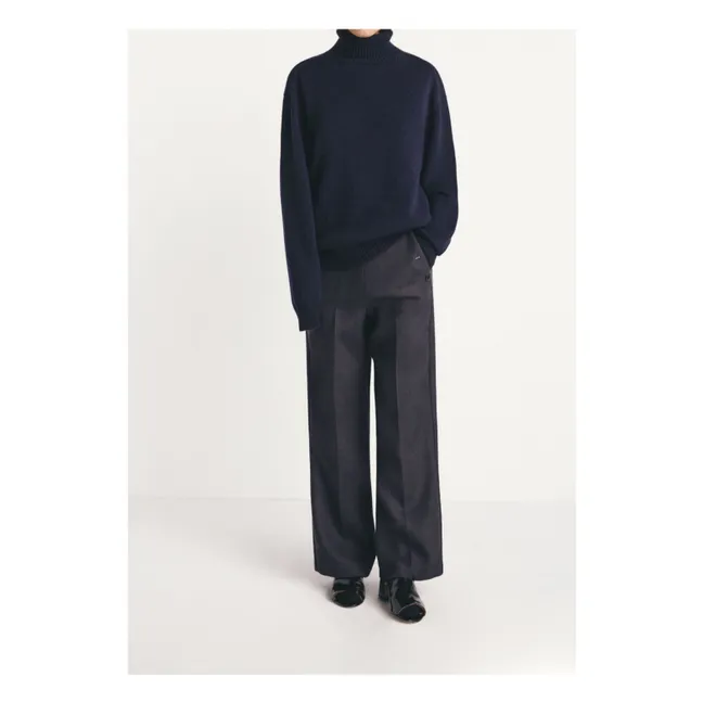 Maglione Henderson in lana merino e baby alpaca | Blu marino