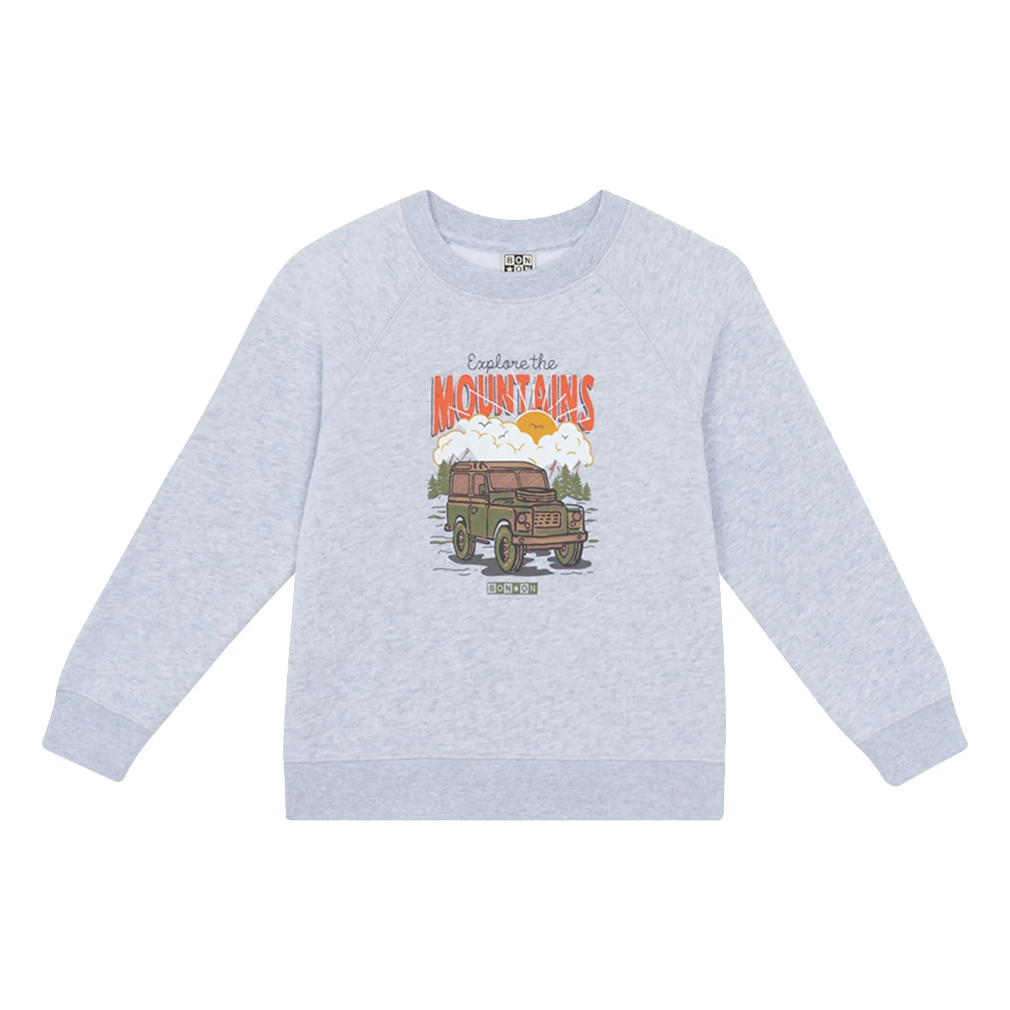 Bonton Heather Grey Sandy Explore The Mountains Sweatshirt