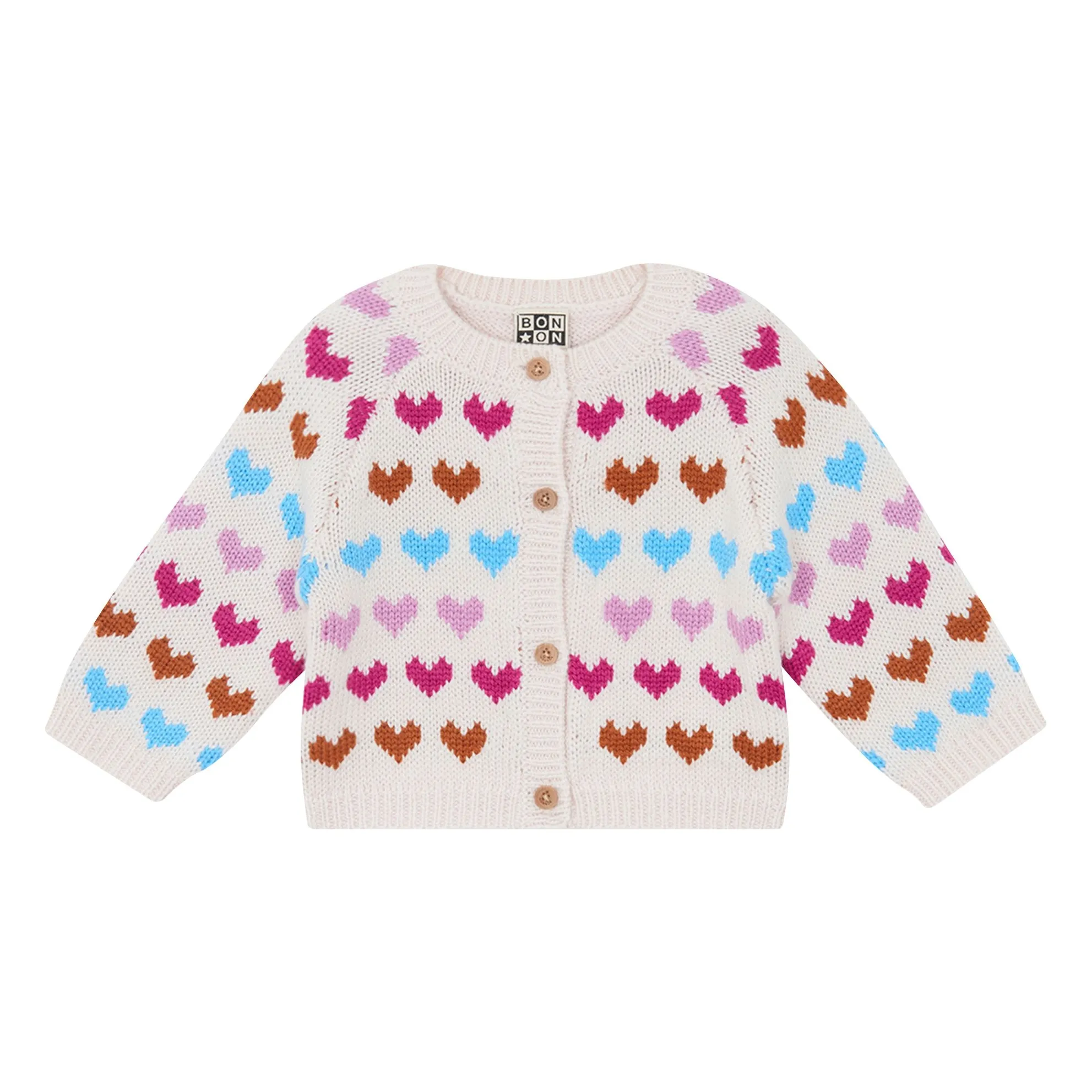 Bonton Cream Cardigan Lilet Cœurs