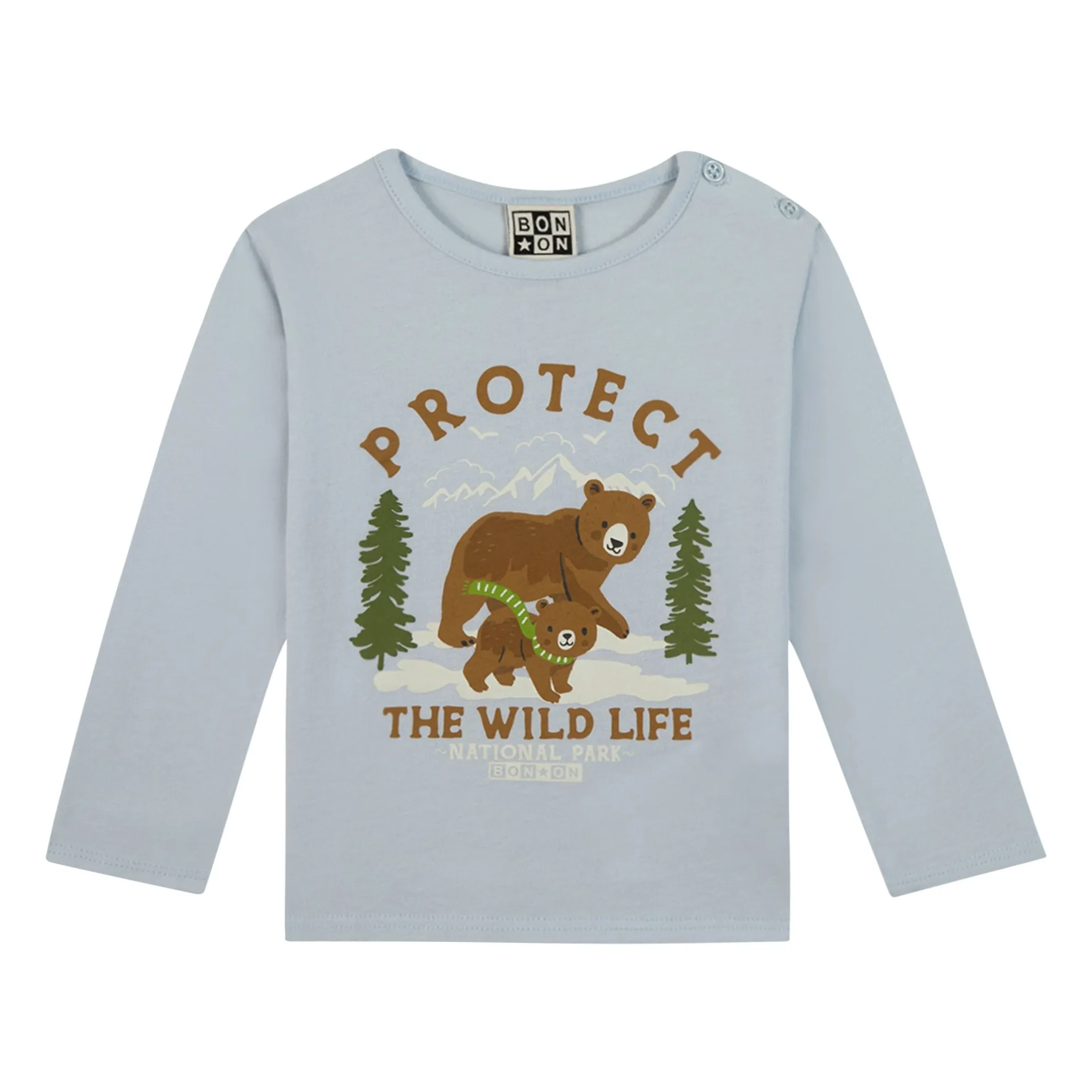 Bonton Pale Blue Wild Life Taxi T-Shirt