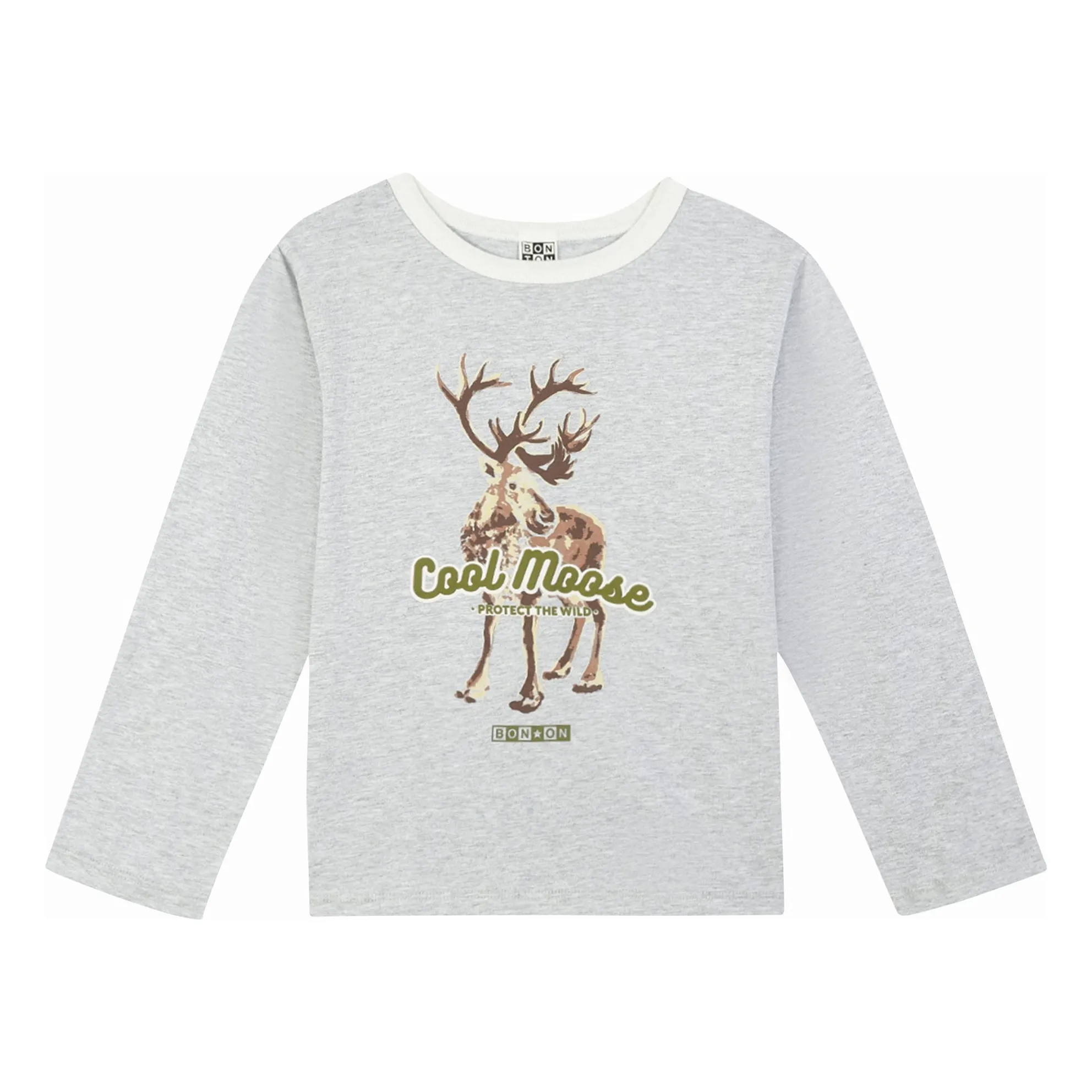 Bonton Heather Grey Taxo Cool Moose T-Shirt