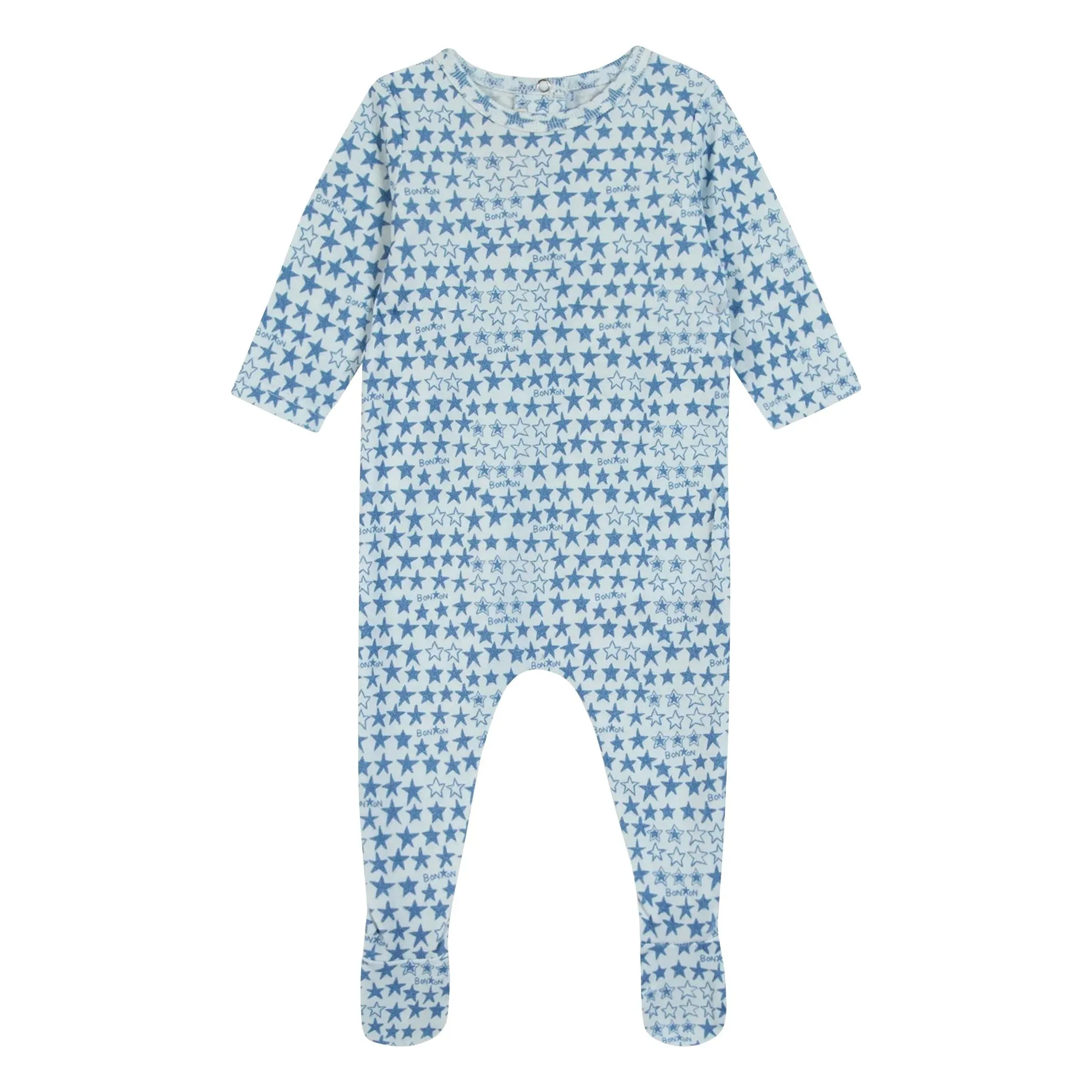 Bonton Blue Pyjamas With Star Feet