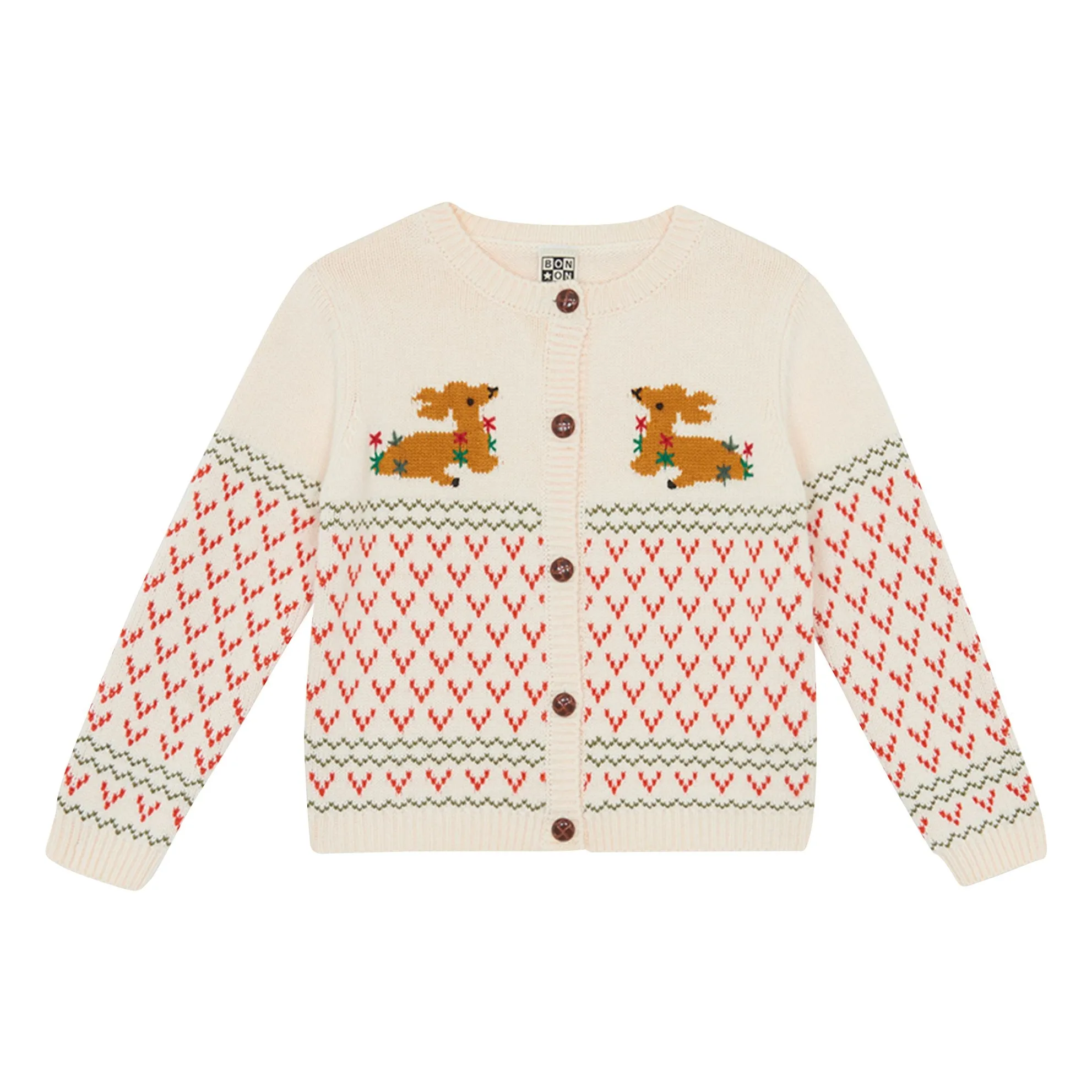 Bonton Cream Lilou Biche Cardigan