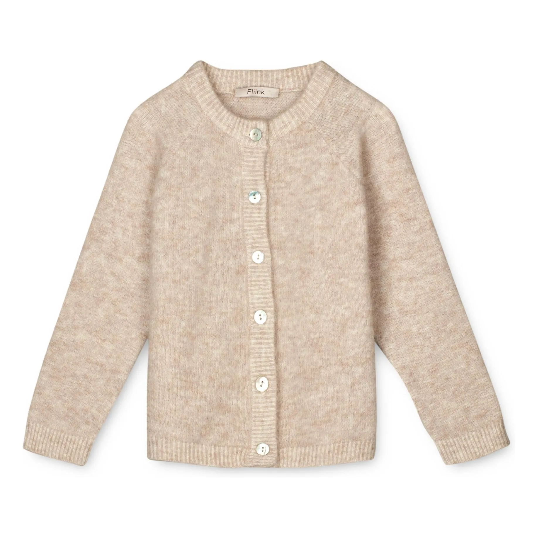 Fliink Beige Star Alpaca And Wool Cardigan