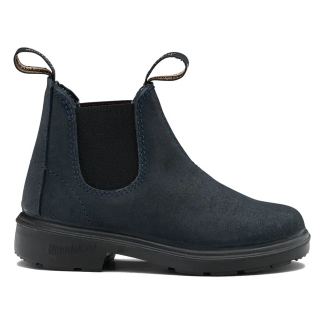 Chelsea Boots Suede Waxé | Bleu marine