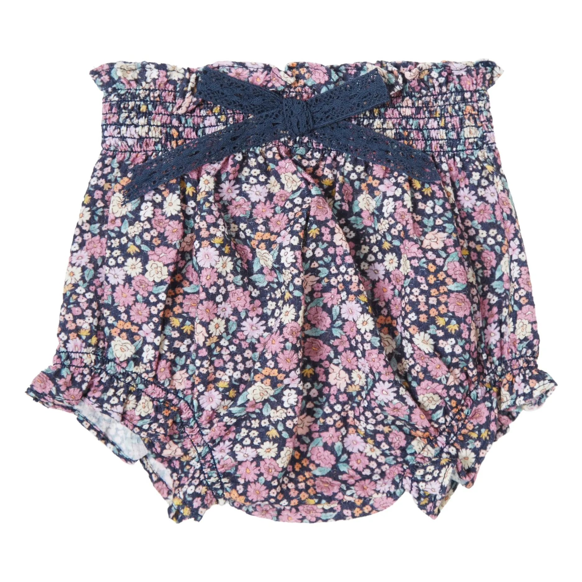 Tocoto Vintage Navy Blue Bloomer Flowers