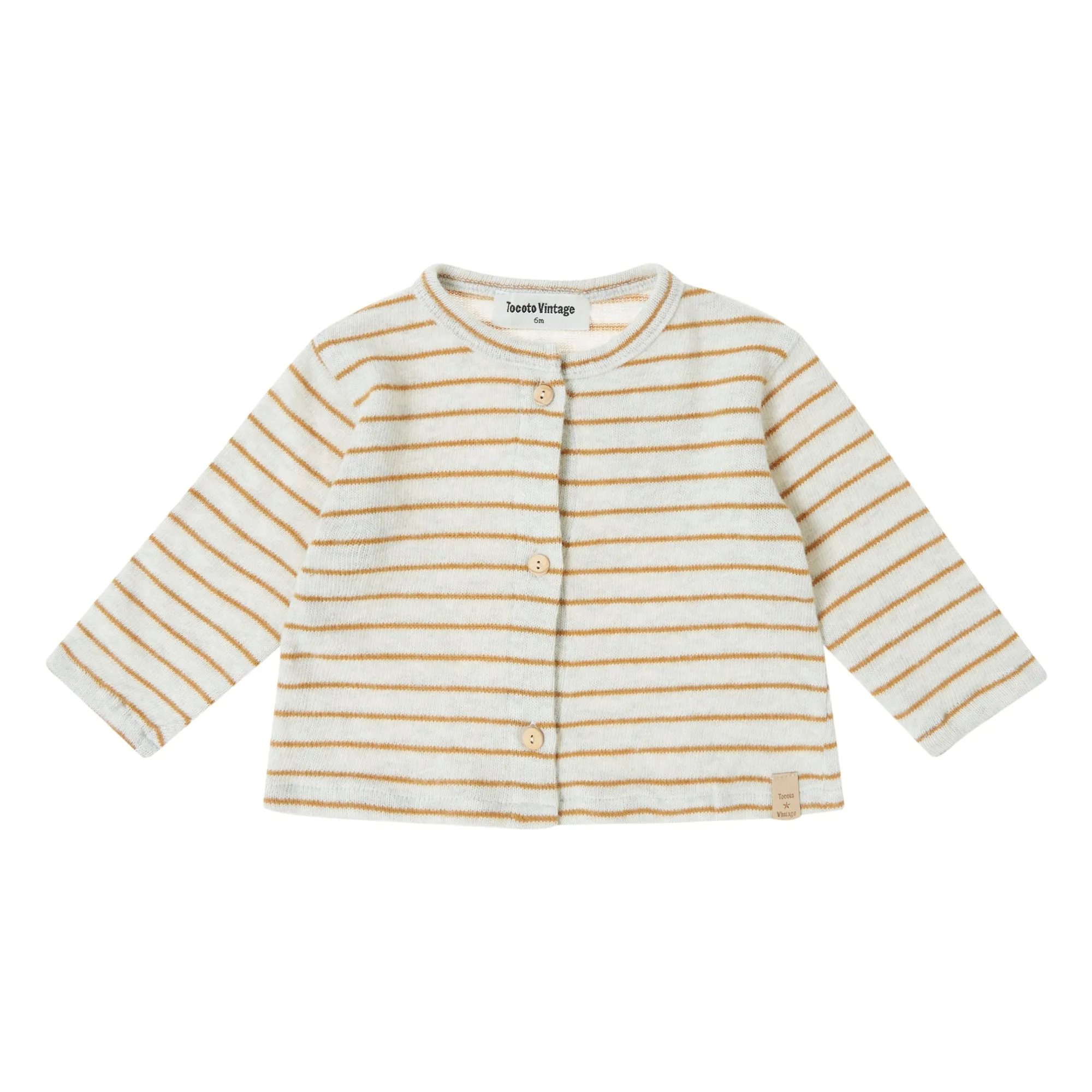 Tocoto Vintage Mustard Cardigan Marinière