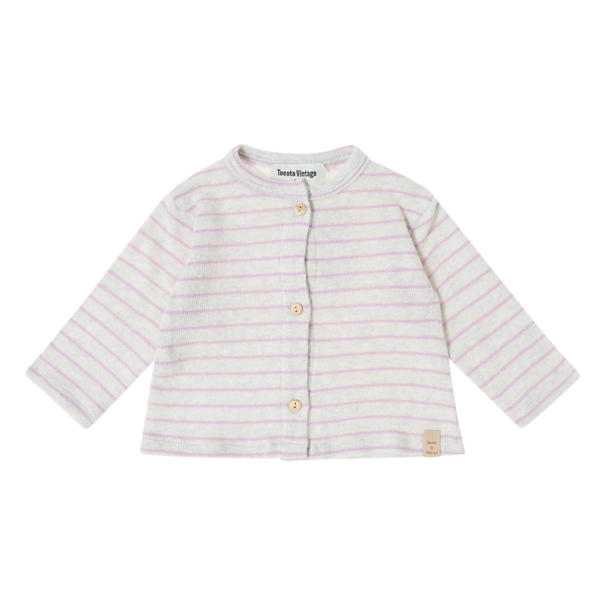 Tocoto Vintage Pink Cardigan Marinière