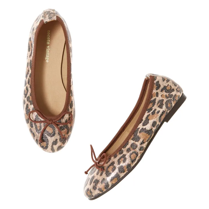 Leopard Maryjane ballerinas | Brown- Product image n°0