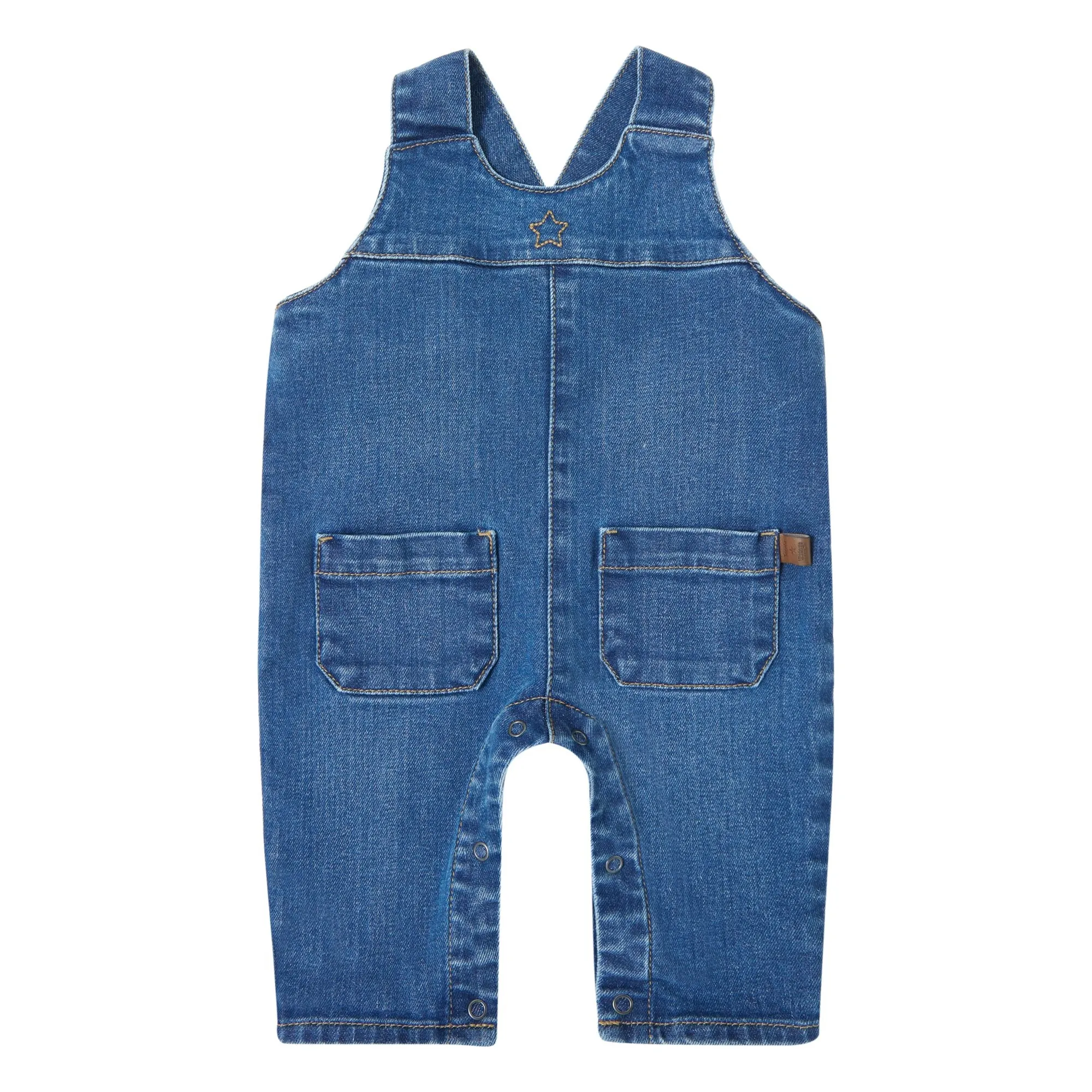 Tocoto Vintage Navy Blue Denim Baby Overalls