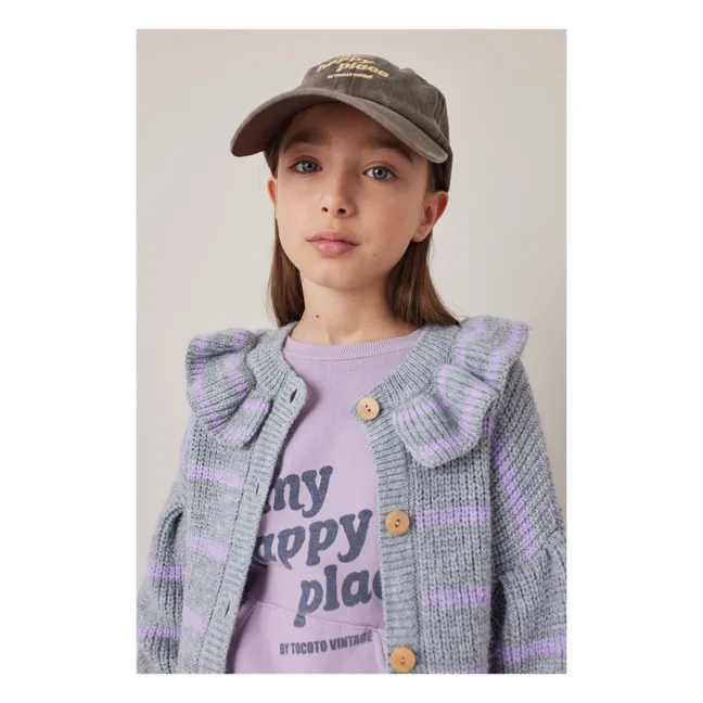 Rebeca con volantes de alpaca | Gris