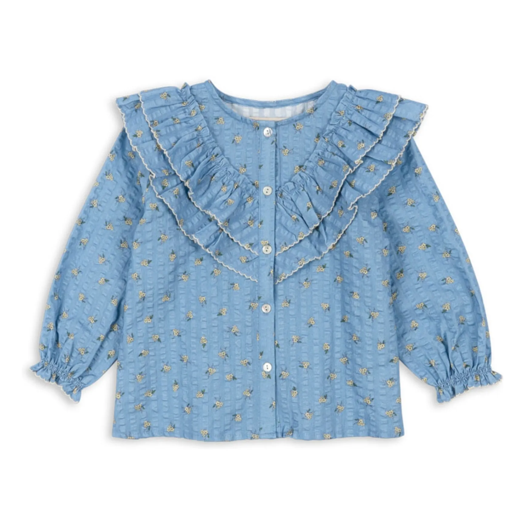 Konges Sløjd Blue Kim Volants Blouse