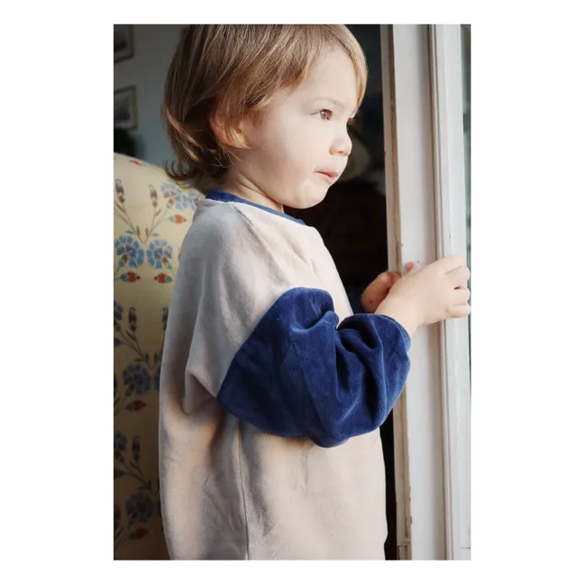 Sudadera de terciopelo Wally | Azul Marino
