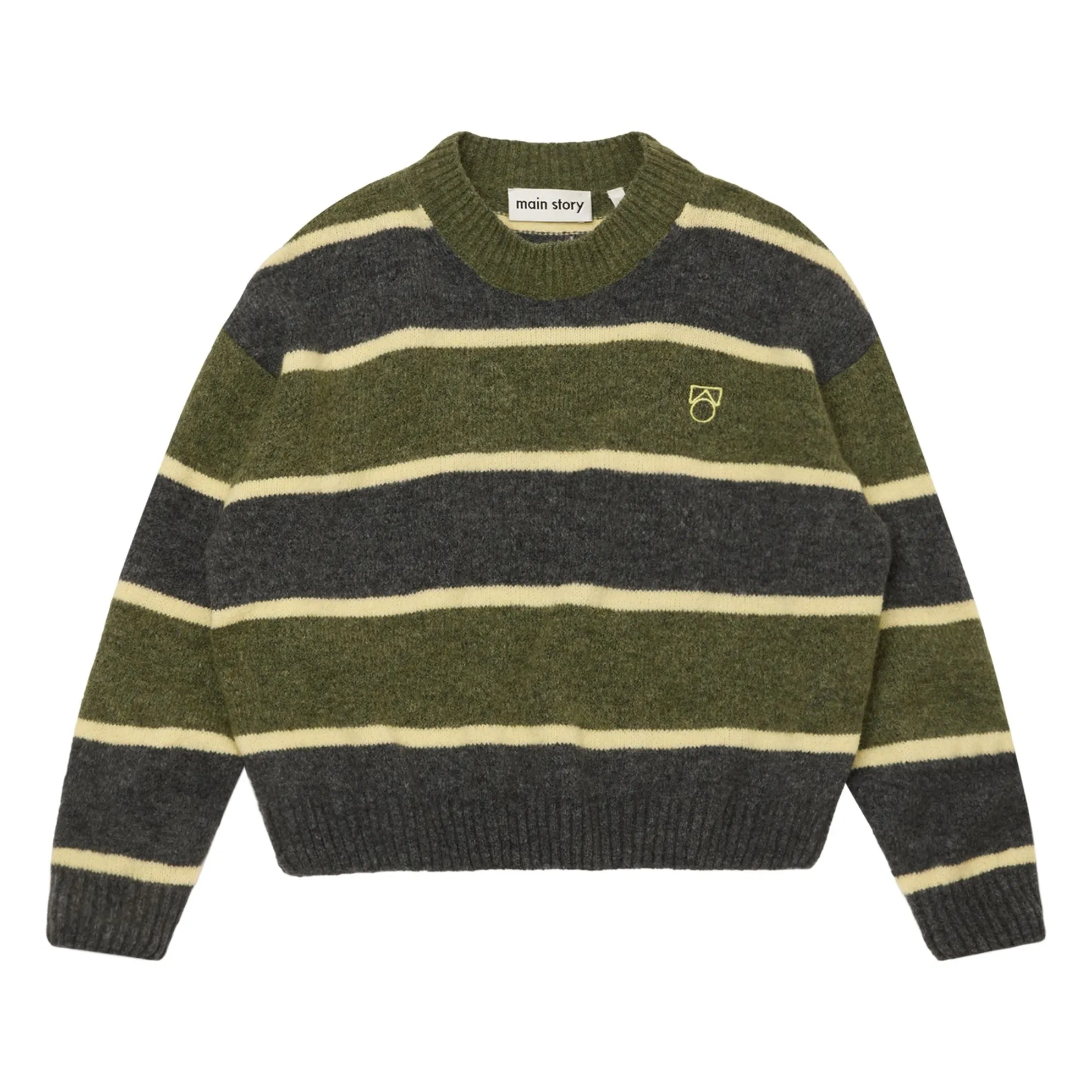 Main Story Charcoal Grey Stripes Sweater