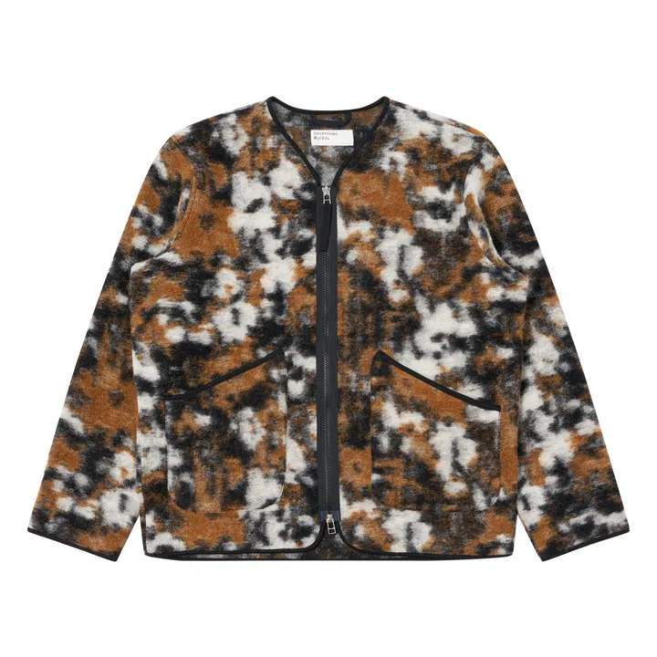 Giacca con zip in lana Liner Flower | Ecru- Immagine del prodotto n°0