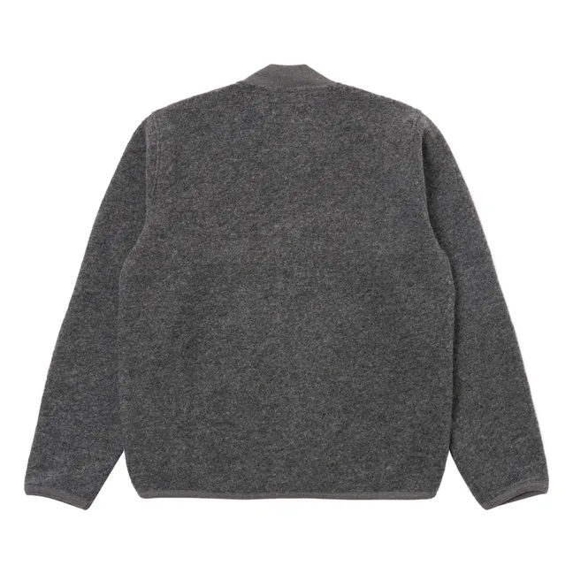 Bomber de lana con cremallera | Gris