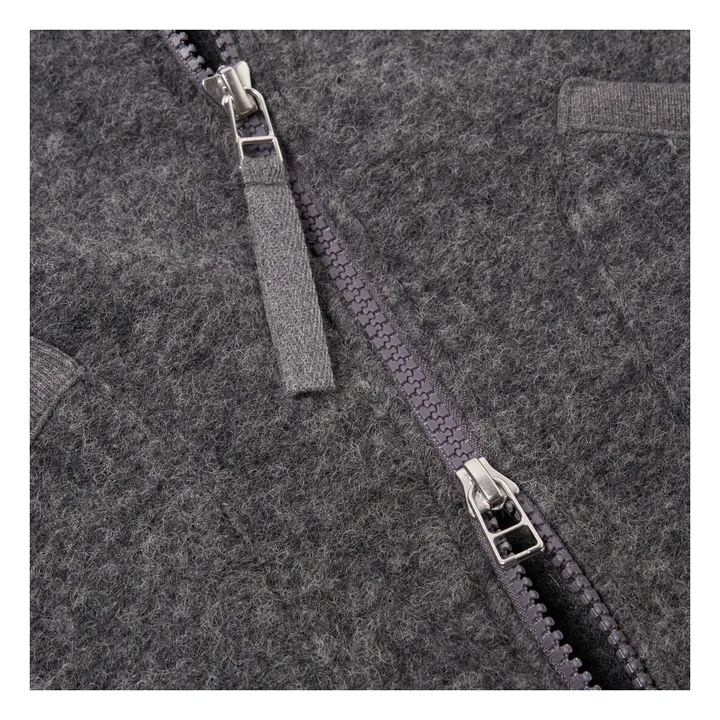 Bomber de lana con cremallera | Gris- Imagen del producto n°4