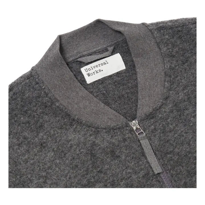 Bomber de lana con cremallera | Gris- Imagen del producto n°2