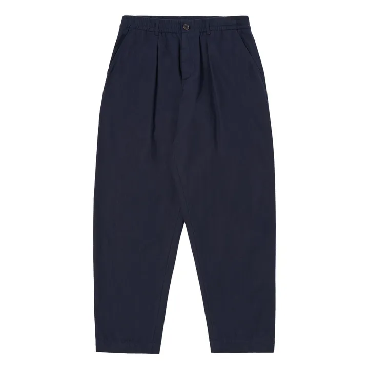 Pantalon Track Moleskine | Bleu marine- Image produit n°0