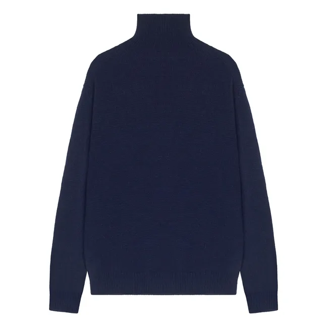 Maglione Henderson in lana merino e baby alpaca | Blu marino