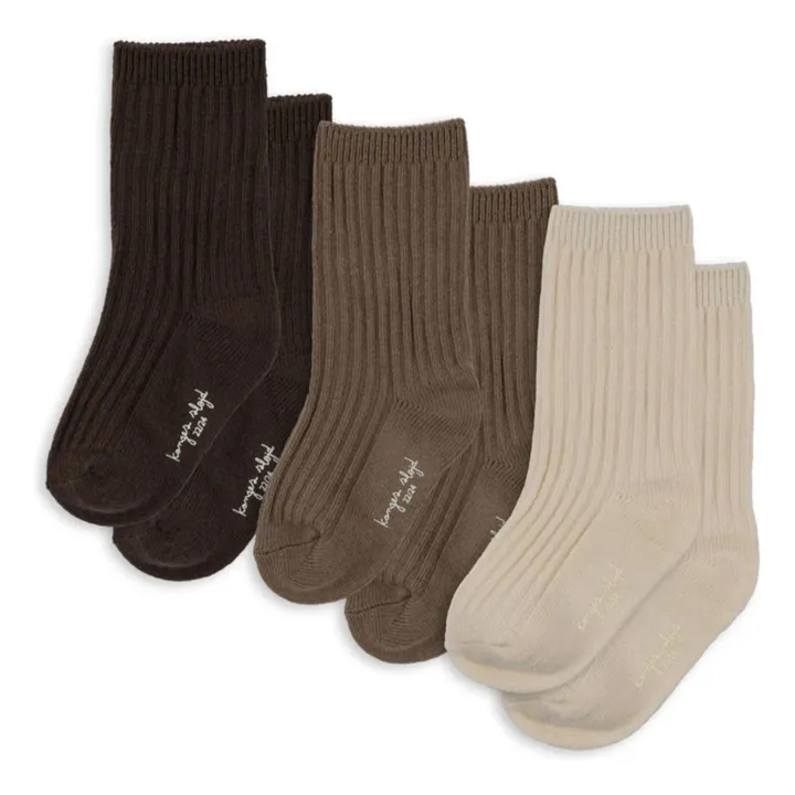 Lot 3 Paar Socken | Schokoladenbraun- Produktbild Nr. 0