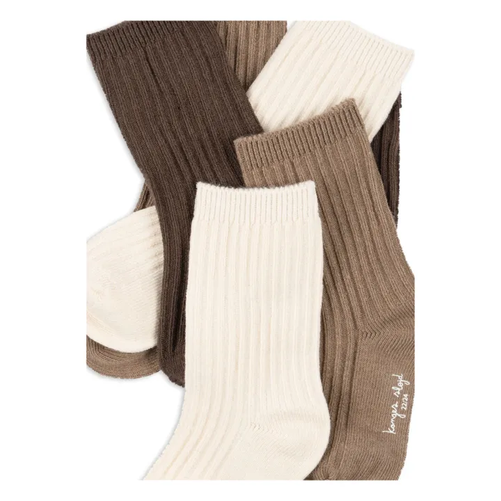 Lot 3 Paar Socken | Schokoladenbraun- Produktbild Nr. 1