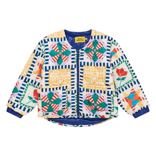 Chaqueta acolchada Patchwork | Azul