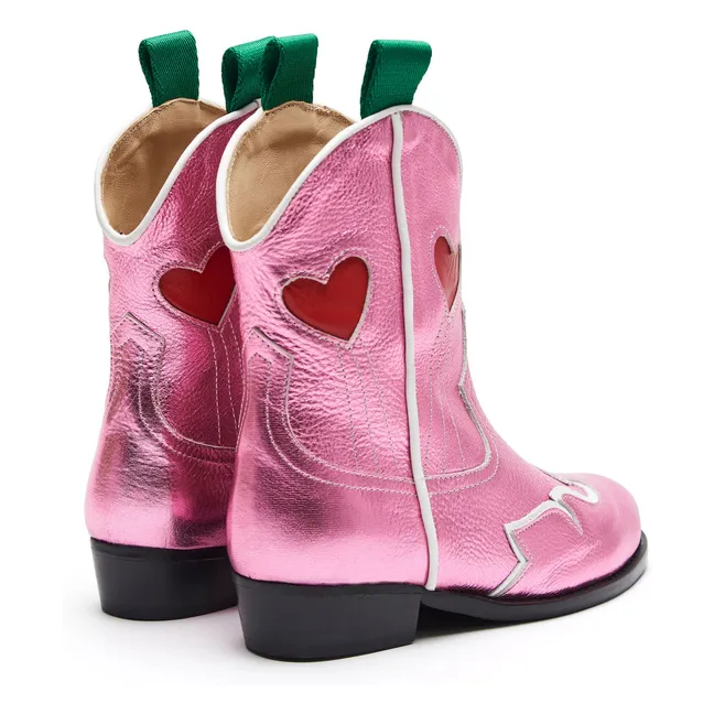 Santiags Sweetheart Leder | Rosa