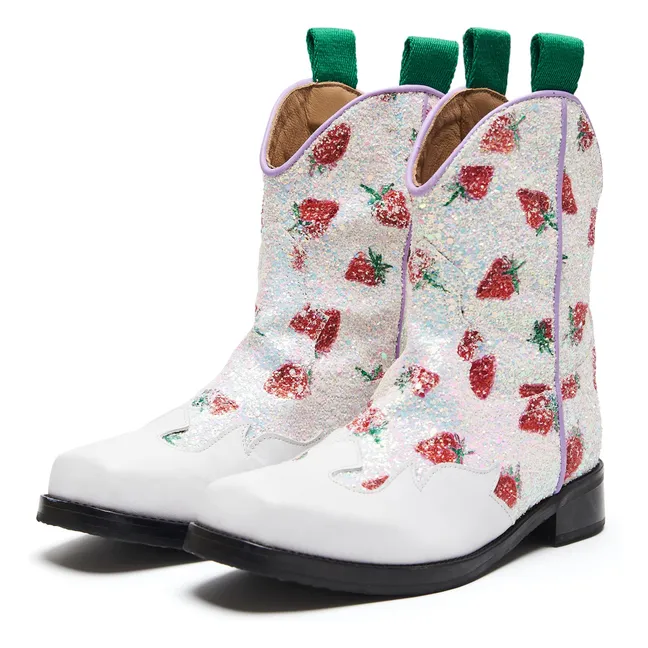 Santiags Piel de fresa | Blanco