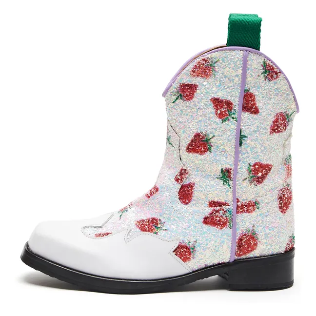 Santiags Piel de fresa | Blanco
