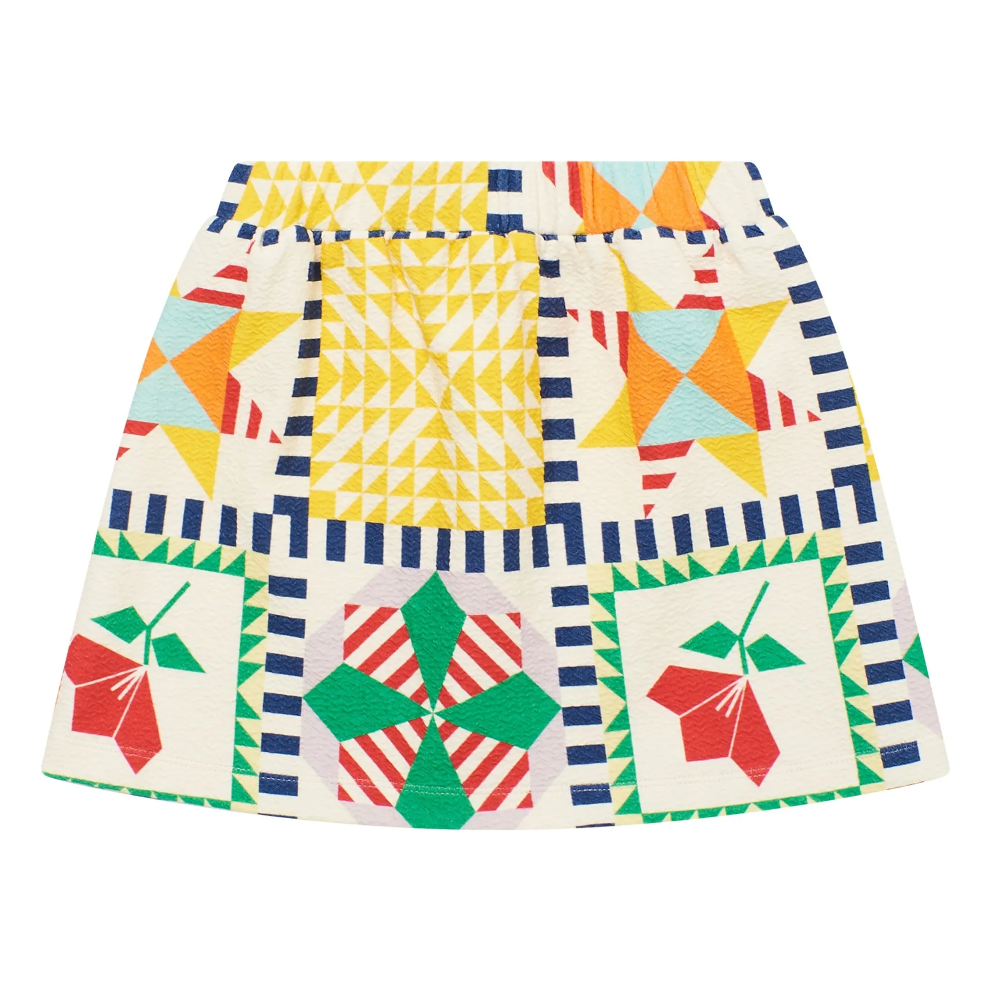 Maison Mangostan Yellow Patchwork Skirt