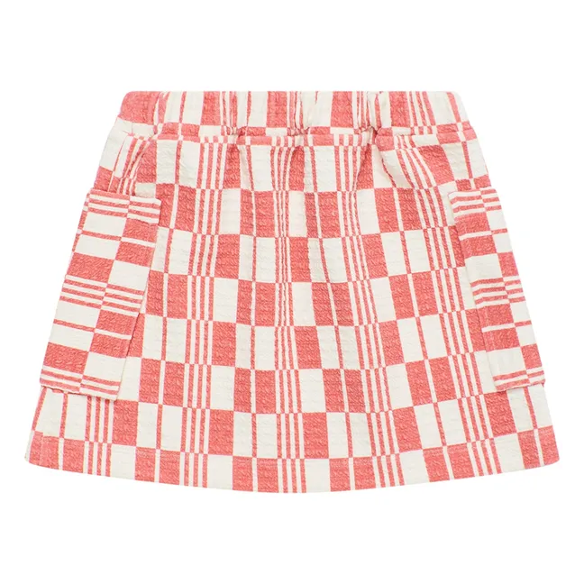 Ensemble Vêtement Bébé Fille - Haut Manches Longues + Jupe Bretelles + Bandeau - Carreaux Et Ours - Taille 0-18 Mois