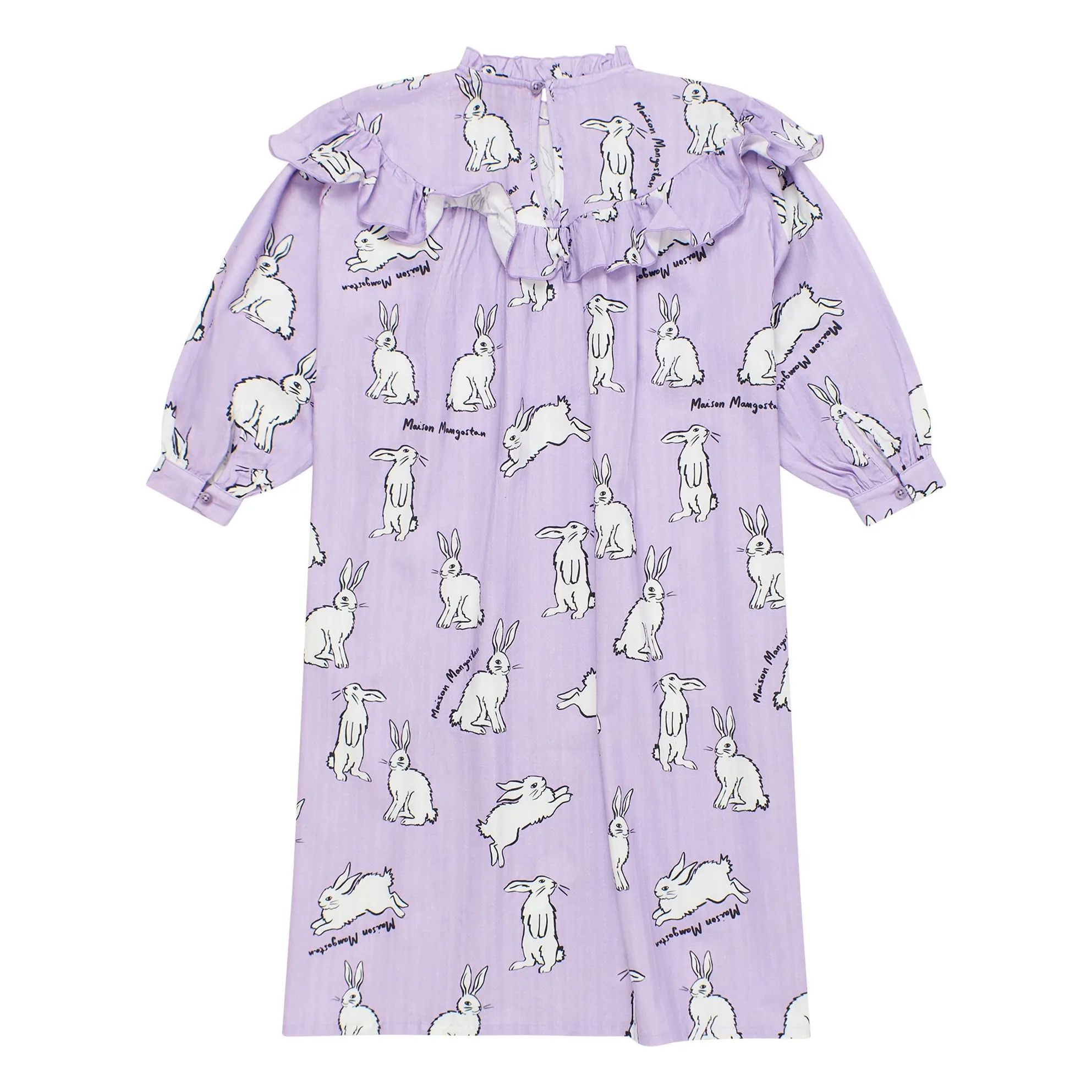 Maison Mangostan Lilac Organic Cotton Rabbit Dress
