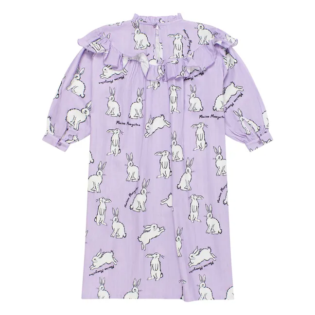 Vestido de conejo de algodón orgánico | Lila