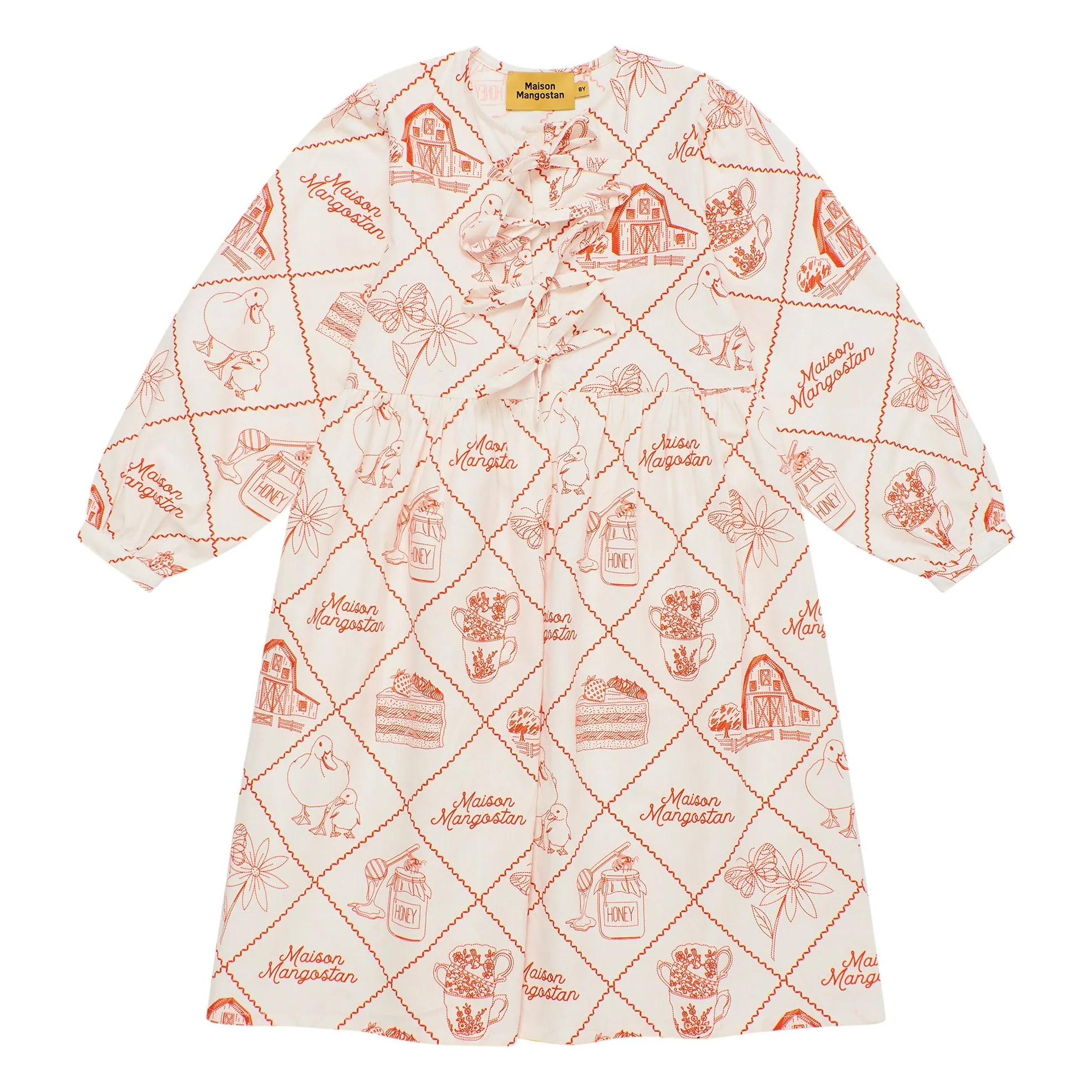 Maison Mangostan Ecru Table Cloth Dress