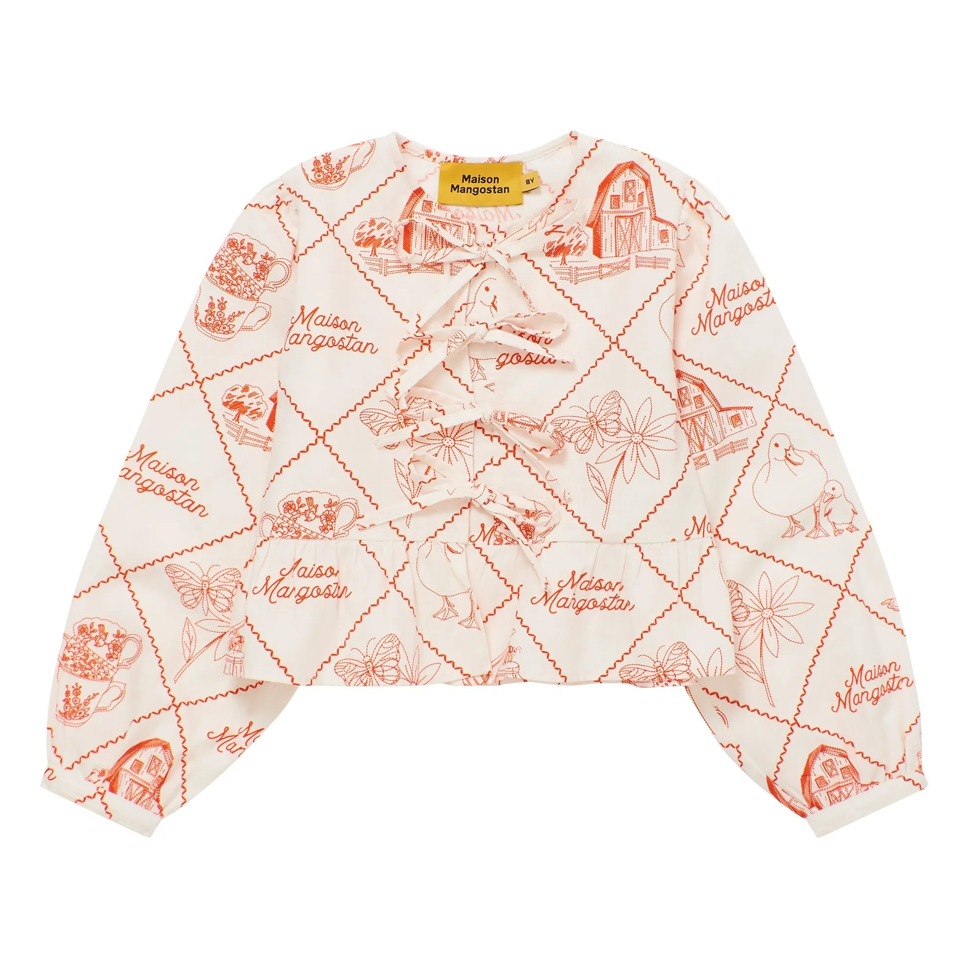 Maison Mangostan Ecru Table Cloth Organic Cotton Blouse